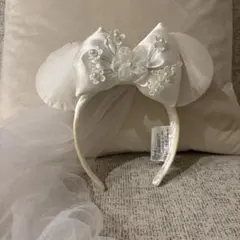 上海ディズニー　カチューシャ　ミニー　ベール