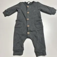 baby GAP グレー ボタン付きロンパース 60