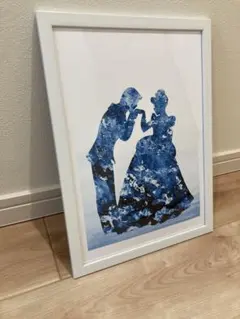 インテリア　アートポスター　A 4ホワイトフレーム付き