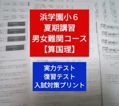 最新版❣️2025年】浜学園小6 公開学力テスト 3科目1年分 平均点資料付