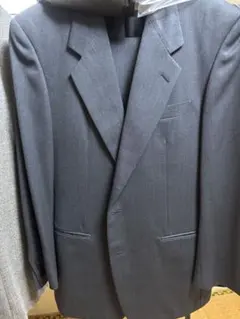 グレー ストライプ シングルブレスト スーツ