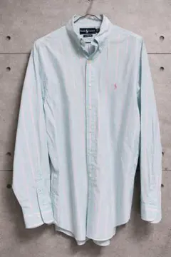 90s Ralph Lauren ストライプ長袖シャツ 16 1/2