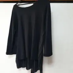 バックプリーツ七分袖トップス