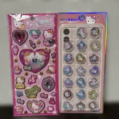 【正規品】ハローキティ　キラキラジュエルシール・キラコロおはじき　2枚セット