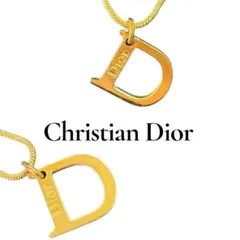 92 美品　ディオール D型ペンダント ネックレス