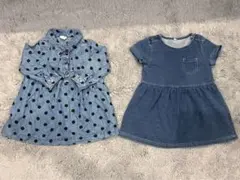 キッズ 2 ワンピース　女の子　ガールズ　長袖　半袖　80サイズ　まとめ