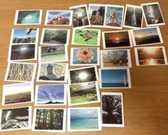 キャメロン竹田さんの手帳付録カードをラミネートした風景写真とメッセージの28枚