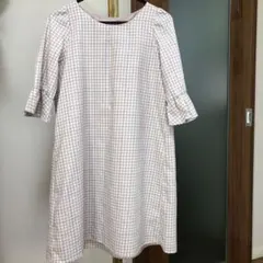 美品　マジェスティックレゴン　七分袖　膝丈ワンピース