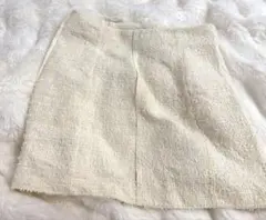 新品未使用タグ付き おしゃれ ZARA ツイード タイトスカート 白 ホワイト