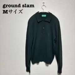 【ground slam】ウール100% メンズ 襟付きニット Mサイズのサムネイル