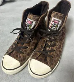 vans バンズ スニーカーハイカット　豹柄　23.5と15.0 2点セット