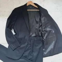 美品✨ユニクロ ＋J ジルサンダー セットアップ スーツ ウール 黒ブラック L