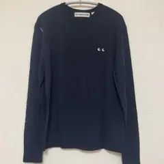 ユニクロ×アニヤハインドマーチ　ネイビー クルーネックセーター 毛100% S