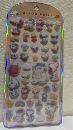 【正規品】　コットンパフィーシール　スヌーピー　【纏め買い可】 コットンパフィー