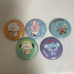BTSキャラクター缶バッジ5個セット