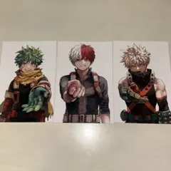 僕のヒーローアカデミア 42巻 特典 イラストカード全3種 ブロマイド