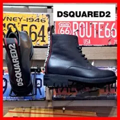 定価17.8万　Dsquared2　バックロゴテープ　レースアップ　レザーブーツ