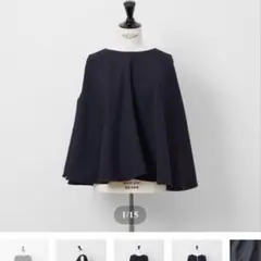 新品 heve ヘイヴ papillon blouse ネイビー - メルカリ