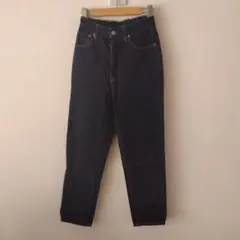 ダークブルー スキニーデニム ゴムウエスト