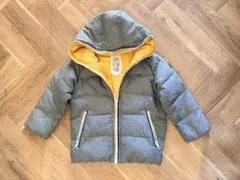 B:MING LIFE STORE ダウンコート 100cm グレー/イエロー