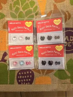HELLO KITTY Multi Deco Parts 4個セット