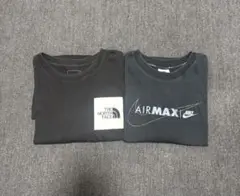 THE NORTH FACE & NIKE ブラックTシャツ2枚セット