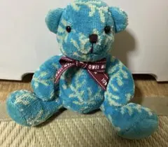 【最終値下げ】青いタオル生地のクマのぬいぐるみ
