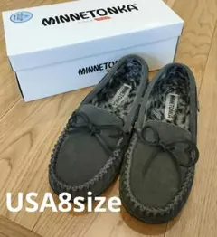 【美品】MINNETONKA /ファーモカシン/レオパード/TILIA/25