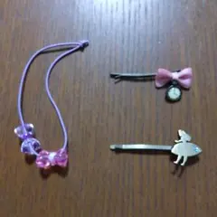 ディズニー ミニー 髪ゴム 不思議の国のアリス ヘアピン