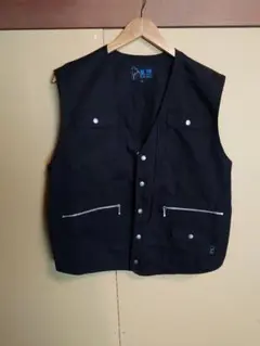 日曜日発送!作業着ベスト 黒狼