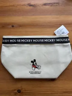 新品未使用　ミッキーマウス 保冷・保温ランチバッグ　キャンバス　ベージュ