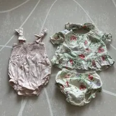 GAPロンパース・フリルトップス・ショートパンツセット