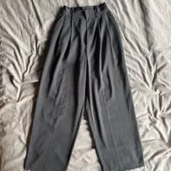 Sea Room lynn silkyダブルタックパンツ　チャコールグレー