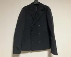 極美品 カルバンクライン ナイロン ダブルジャケット 重厚感 モード ブラック