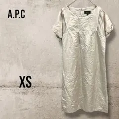 G43【A.P.C】半袖 ミニワンピース シルク 35% XSのサムネイル