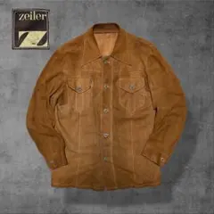 70sツァイラーZailerスエードレザーシャツジャケットユーロヴィンテージ独製のサムネイル