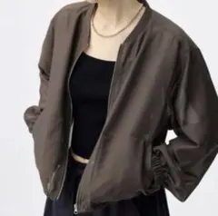 GU ダークブラウン シアーブルゾン gu ジャケット　L 完売品