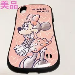 【美品】ディズニー ミニーマウス スマホケース カバー ピンク 水彩