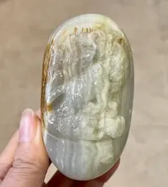 アフガンニスタンジェイド タイガー 天然石彫刻 Afghanistan Jade