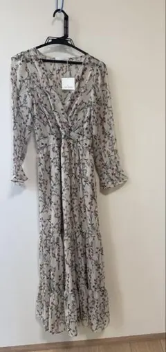 AUNT MARIE'S フラワープリント マキシドレス