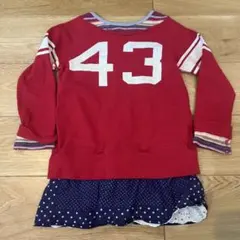 デニムダンガリー ワンピース　チュニック　120cm