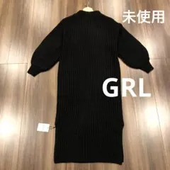 グレイル GRL リブニット　ワンピース　黒　ブラック