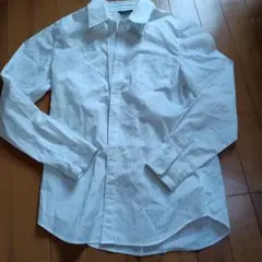 COMME CA ISM ストライプ ホワイトシャツ 160A