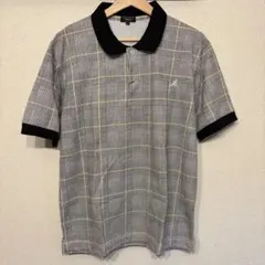 KANGOL ZIP FIVE ポロシャツ グレンチェック メンズ XL