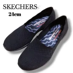 SKECHERS スリッポン クラシックフィット24cm　スケッチャーズブラック