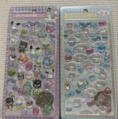 立体シール はぴだんぶい&シナモンロール　３Ｄシール