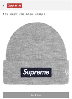 今季新品Supreme Box Logo Beanie グレー即完売シュプリーム