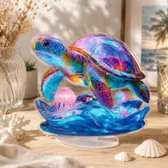 【秀麗品】ウミガメ アクリルスタンド 置物 インテリアのサムネイル