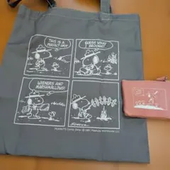 SNOOPY&Coleman トートバッグ&ポーチ セット