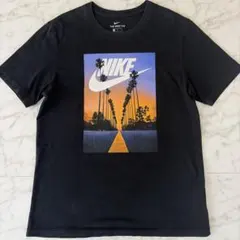 NIKE 半袖 Tシャツ メンズ L ブラック 綿100% パームツリーデザイン